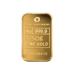 50g Gold Rand Refinery Minted Bar