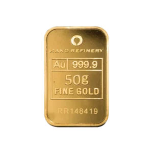 50g Gold Rand Refinery Minted Bar