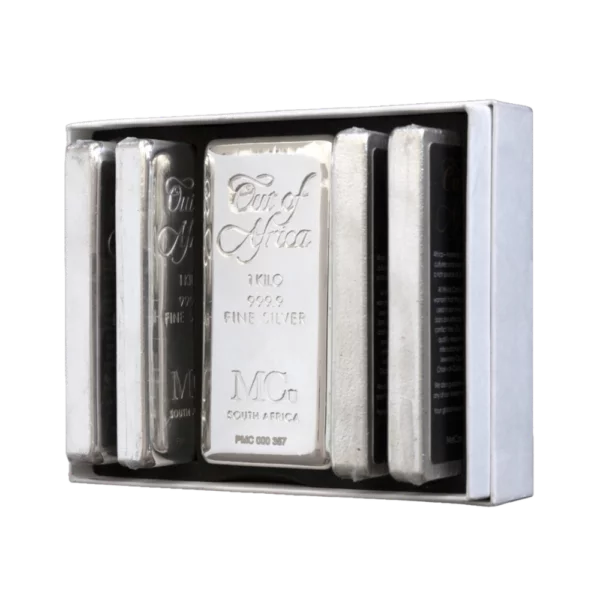 Set of 5 – 1kg Silver SA Bullion Cast Bar